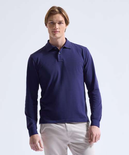 Men's classic fit long sleeved polo